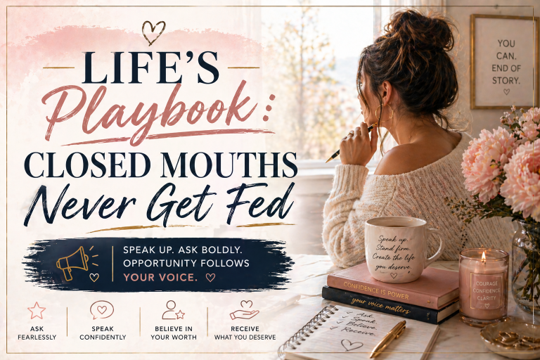 Life’s Playbook: Closed Mouths Never Get Fed